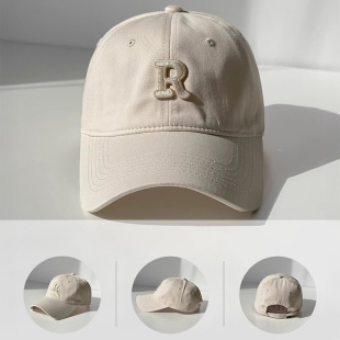 R标字母情侣棒球帽 韩版夏季防晒百搭鸭舌帽