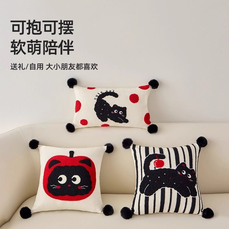 卡通可爱感抱枕轻奢靠枕床上床头客厅沙发抱枕套靠垫腰靠含芯,淘宝优惠券,粉丝福利购,淘宝优惠卷