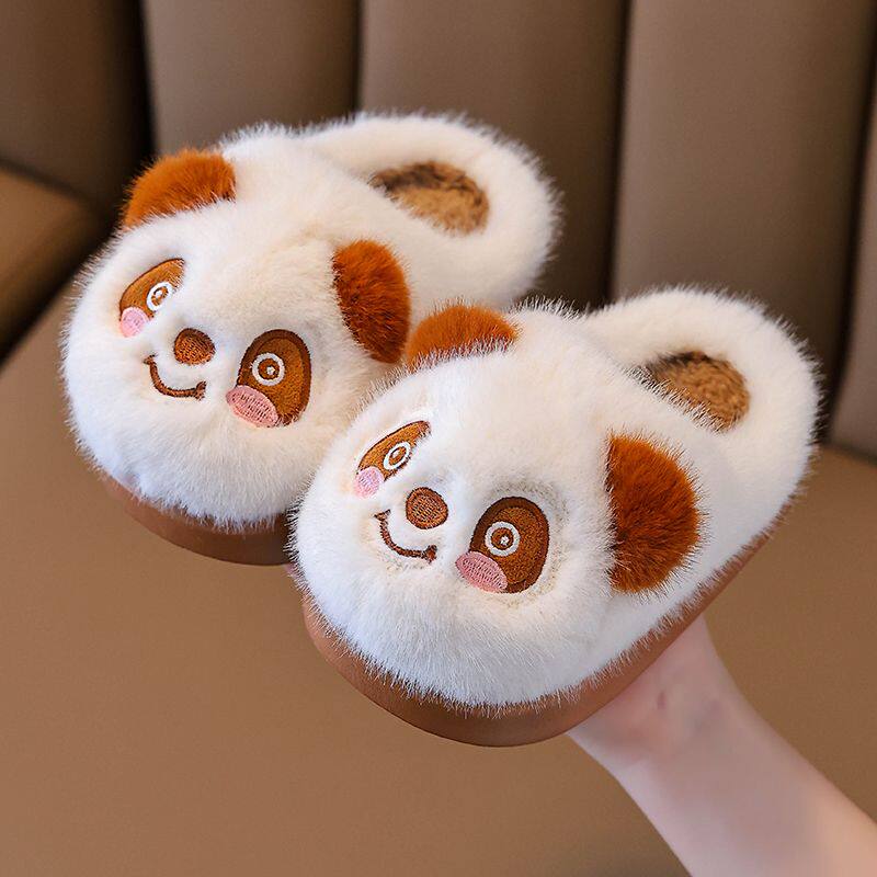 儿童棉拖鞋室内家居毛毛秋冬毛拖鞋冬季棉鞋男童女童亲子拖鞋防滑