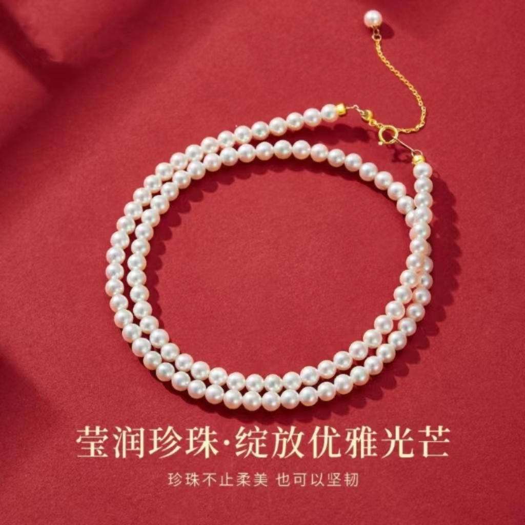优质淡水无核珍珠项链baby锁骨链轻奢仙女链小米珠颈链送女友礼物 - 图0