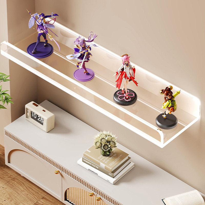 盲盒展示架壁挂墙上萌粒手办模型摆件收纳架亚克力透明挂墙展示柜,淘宝优惠券,粉丝福利购,淘宝优惠卷