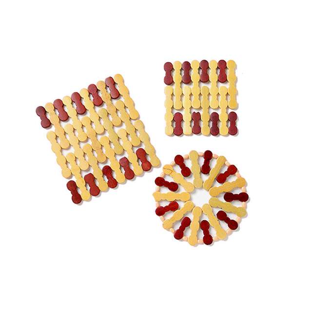 Household bamboo insulation mat large set, casserole mat, anti-scalding dining table mat, placemat, bowl mat, plate mat, high temperature resistance