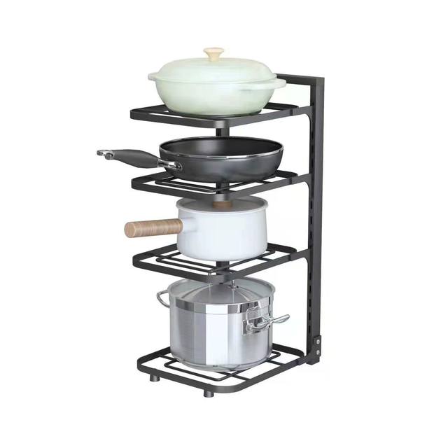 Kitchen storage rack household floor-standing multi-layer pot storage rack multi-functional sink cabinet pot rack countertop