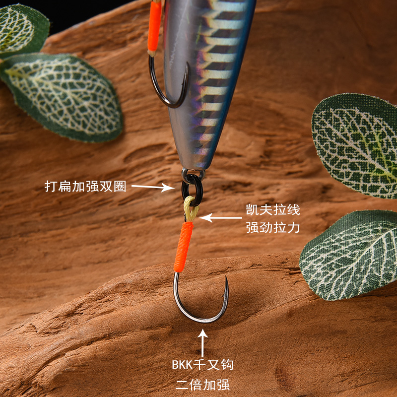 军鱼路亚饵绑制加强单钩微物之字狗6g水面系溪流马口鲈鱼翘嘴假饵 - 图1