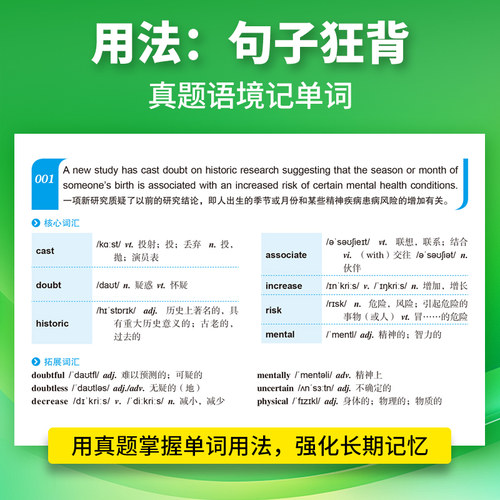 【备考2026年6月】华研外语淘金式分频英语四级词汇书大学词汇乱序便携版高频核心单词口袋书cet4级大纲考试必备资料听力阅读写作 - 图2