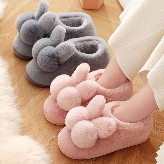Cotton slippers for women winter 2024 new indoor home couple home warm confinement non-slip wool slippers winter