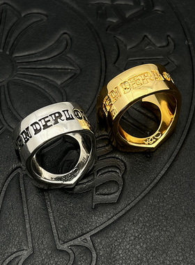 复古马蹄五角星戒指男女款