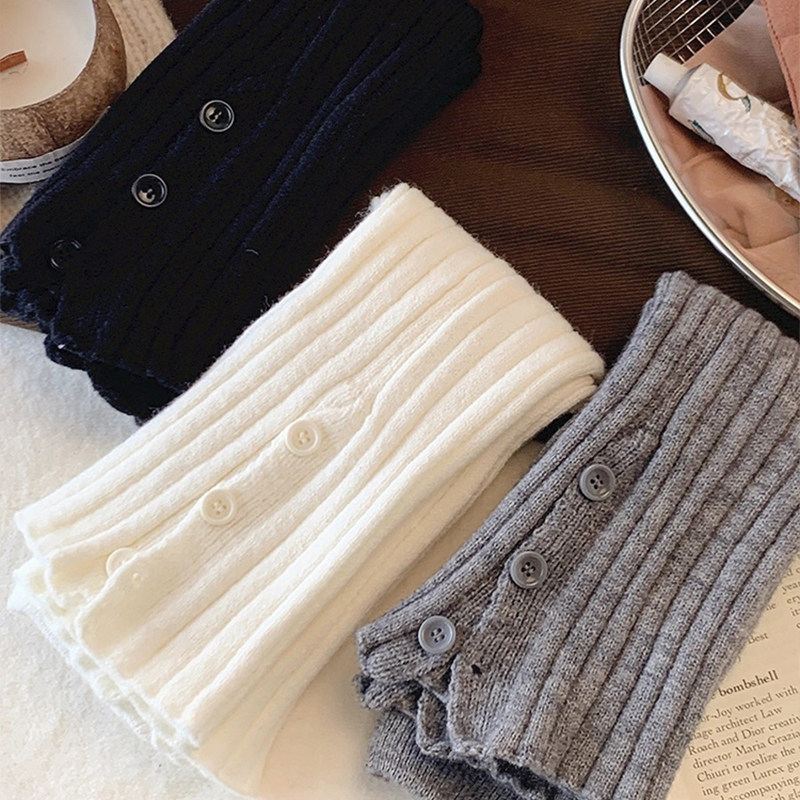 咖色纽扣开叉袜套堆堆袜子配雪地靴女款冬季长筒袜y2k腿套小腿袜,淘宝优惠券,粉丝福利购,淘宝优惠卷