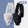 Boys' pure cotton and fleece sports trousers, spring and autumn styles