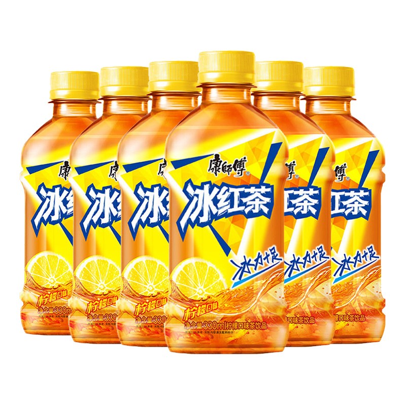 康师傅冰红茶柠檬水330ml*12小瓶装蜜桃乌龙冰糖雪梨茶饮料饮品 - 图3