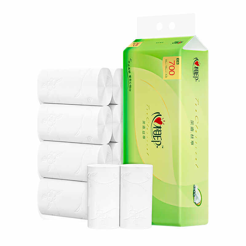心相印卫生纸卷纸家用批发餐巾纸4层加厚厕所纸擦手纸无芯卷纸