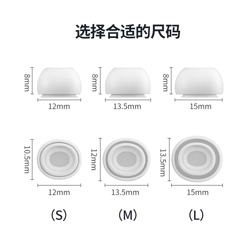 适用于苹果airpodspro耳塞airpodspro2耳帽无线蓝牙耳机盒保护套pro一代二代耳塞帽防滑替换入耳式耳塞套硅胶 - 图2