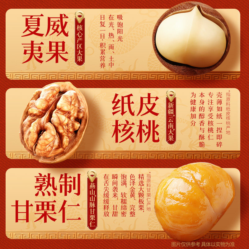 百草味坚果大礼包1075g干果年货礼盒每日坚果健康零食送礼小包装,淘宝优惠券,粉丝福利购,淘宝优惠卷