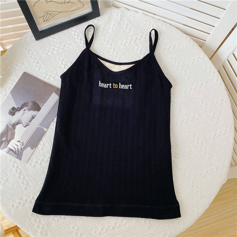 保暖无痕吊带背心女内搭贴身秋冬德绒打底衫修身上衣外穿,淘宝优惠券,粉丝福利购,淘宝优惠卷