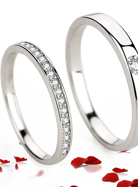 情侣戒指男女款礼物纪念定情信物