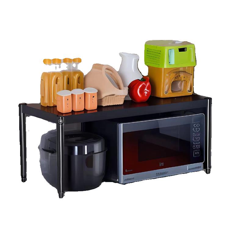 桌面置物架厨房收纳架单层柜内分层隔层家用简易烤箱微波炉橱柜 - 图3