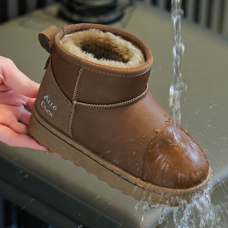 冬季儿童雪地靴防水男女童回力短靴子宝宝加绒保暖棉鞋小孩防滑靴,淘宝优惠券,粉丝福利购,淘宝优惠卷