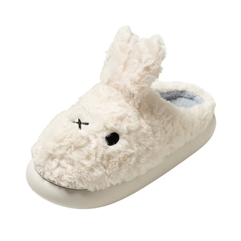 可爱小白兔子女居家棉拖鞋女加绒棉拖鞋男保暖鞋月子鞋包头拖防滑,淘宝优惠券,粉丝福利购,淘宝优惠卷