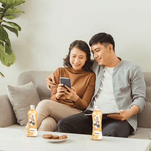 康师傅大红袍奶茶500ml*15瓶整箱包邮奶茶饮料0反式脂肪 - 图0