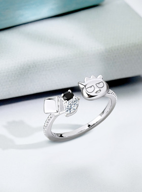 Sanrio学院Mix系列酷企鹅戒指小清新气质甜美简约耳钉可调节