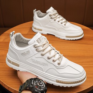 斯凯奇男鞋夏季透气百搭工装板鞋男运动鞋防滑软底运动增高小白鞋