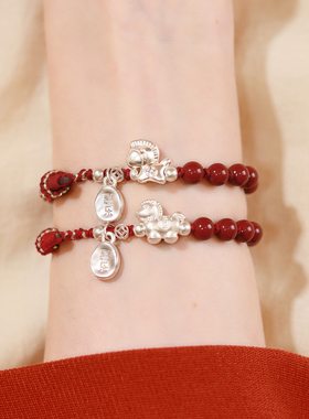 巨好看的手链红手绳好运手链女款