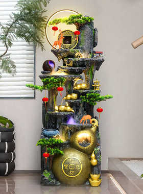 加湿器客厅招财葫芦假山循环水系