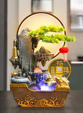 假山流水喷泉客厅循环水景观摆件