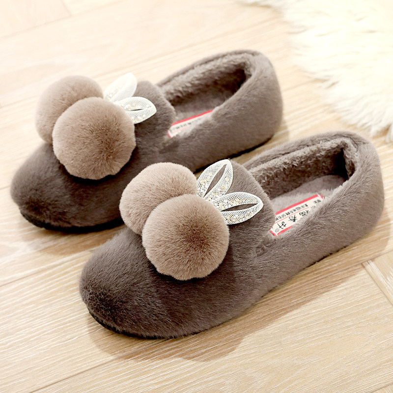棉鞋冬季外出女鞋加绒加厚保暖舒适毛毛鞋软底防滑可爱网红豆豆鞋,淘宝优惠券,粉丝福利购,淘宝优惠卷