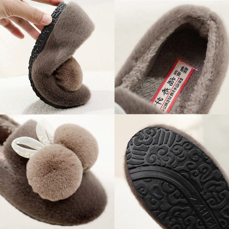 棉鞋冬季外出女鞋加绒加厚保暖舒适毛毛鞋软底防滑可爱网红豆豆鞋,淘宝优惠券,粉丝福利购,淘宝优惠卷