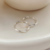 S999 sterling silver Möbius single diamond tail ring