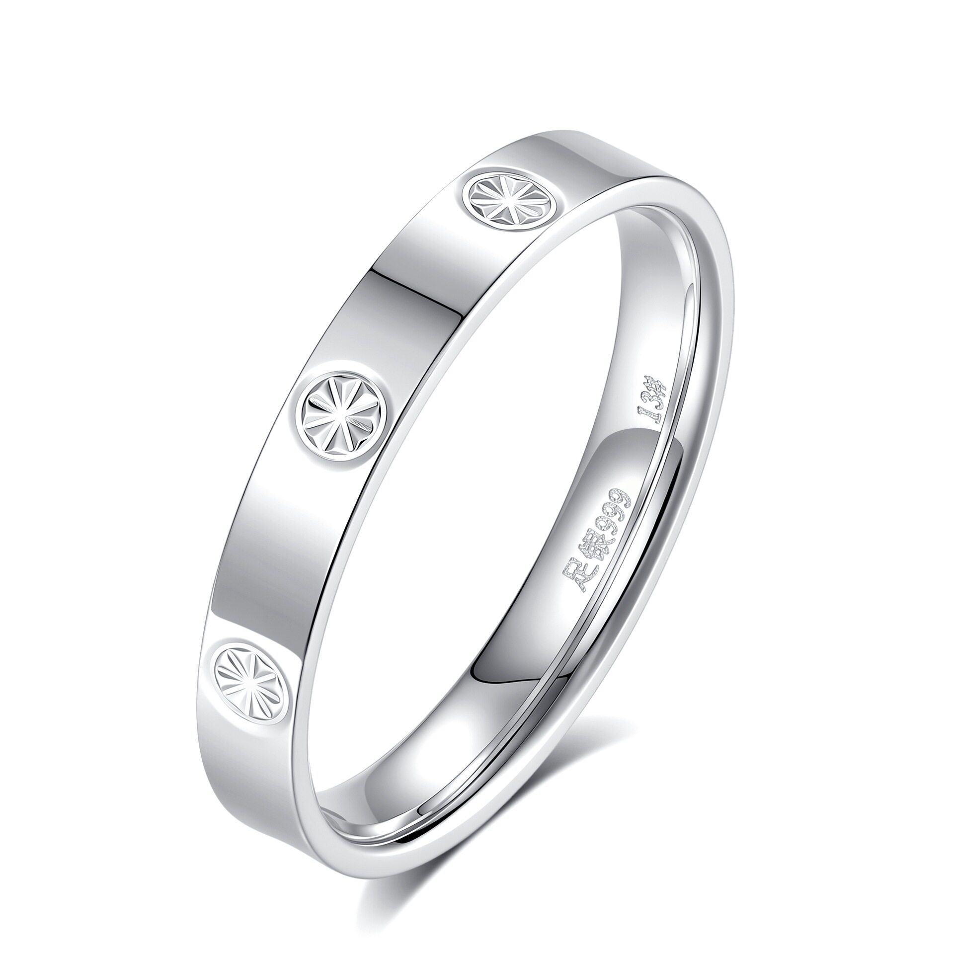 Pure silver 999 meter closed ring to attract wealth sterling silver finger