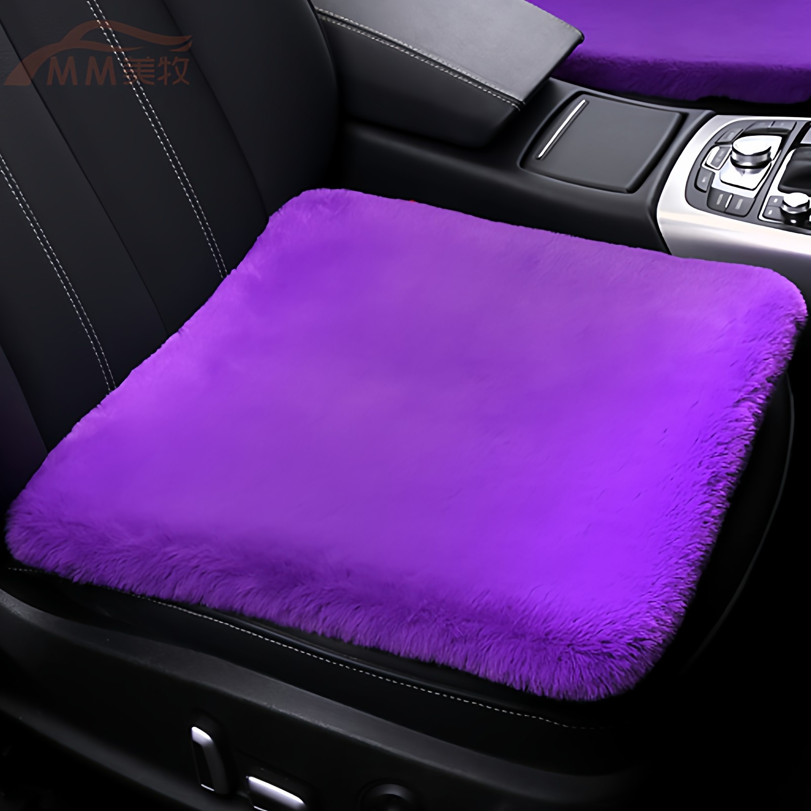 冬季保暖仿獭兔毛绒汽车坐垫羊毛加厚加密三件套单片办公座椅套垫,淘宝优惠券,粉丝福利购,淘宝优惠卷