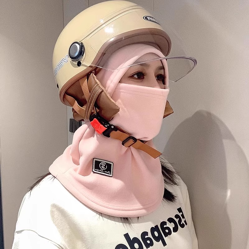 骑行面罩头套头盔摩托车防护秋冬护脸电动车防风防寒围脖一体帽子