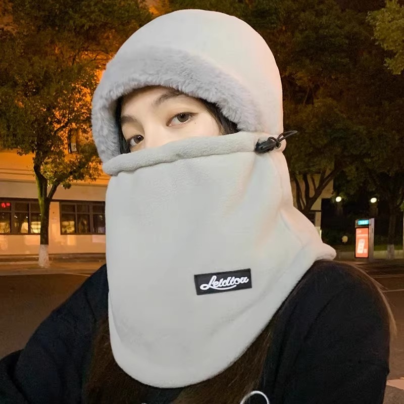 冬季全脸骑行面罩头套电动车女围脖一体面罩滑雪防风防寒护颈围巾