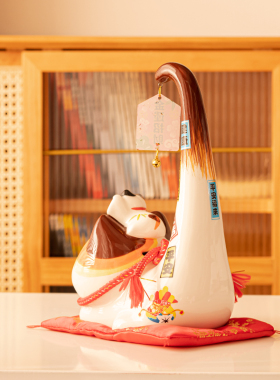 虎年吉祥招财猫陶瓷存钱美观卡通