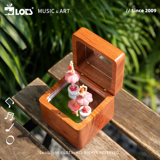 LOTS solid wood ballerina girl music box