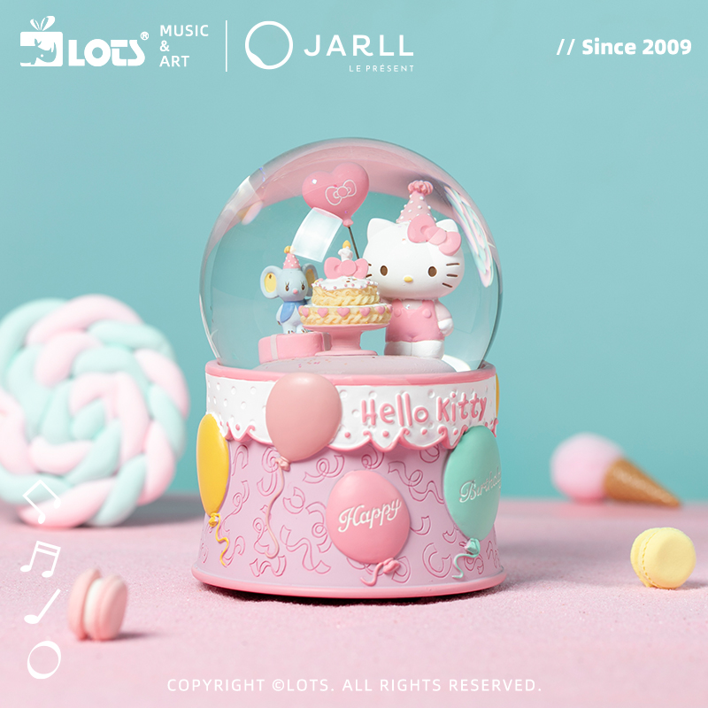 LOTS/赞尔JARLL水晶球音乐盒八音盒HelloKitty情人节生日礼物女生 - 图3