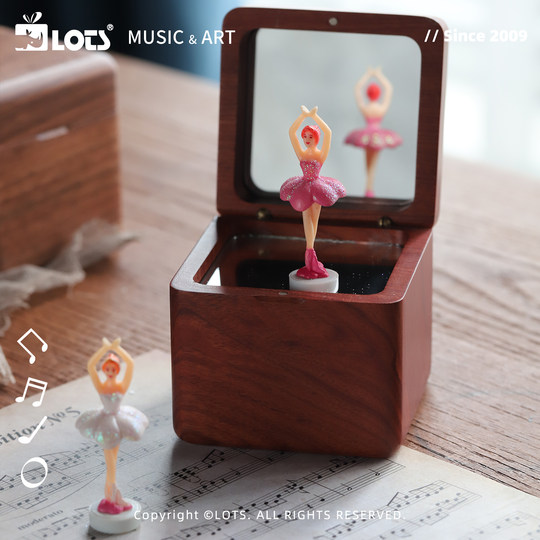 LOTS solid wood ballerina girl music box