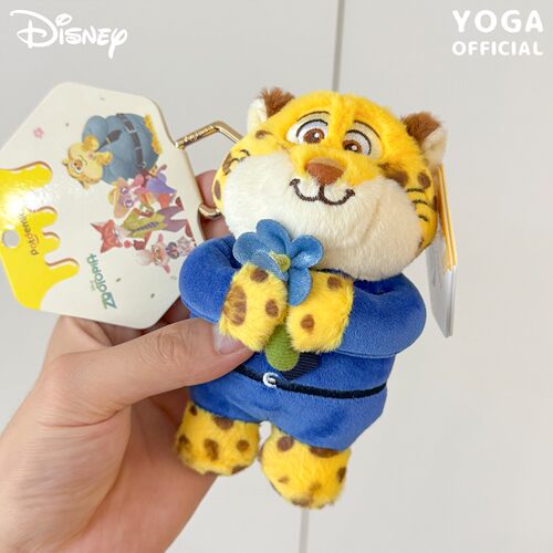 正版疯狂动物城朱迪尼克钥匙扣挂件毛绒公仔可爱卡通玩偶挂饰礼物 - 图1