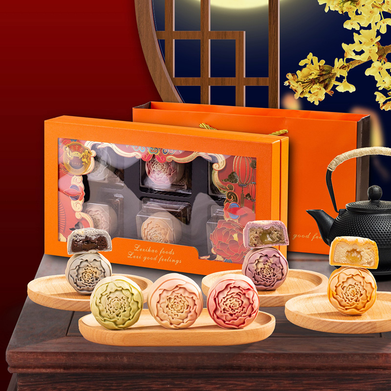 香港好利来乐字号台式桃山皮雪媚娘流心月饼礼盒中秋糕点礼盒装_乐字号食品_零食/坚果/特产-第4张图片-提都小院
