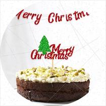 2023 Cross-border Christmas merrychchristmas Flag Cake Inserts WEDDING PARTY Decorative Banners DECORATIVE BANNERS