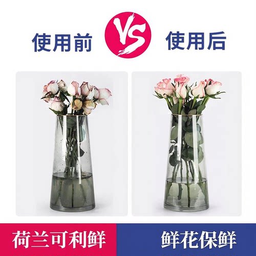 可利鲜鲜花保鲜剂荷兰进口hvb花店醒花专用百合粉玫瑰家用营养液 - 图1