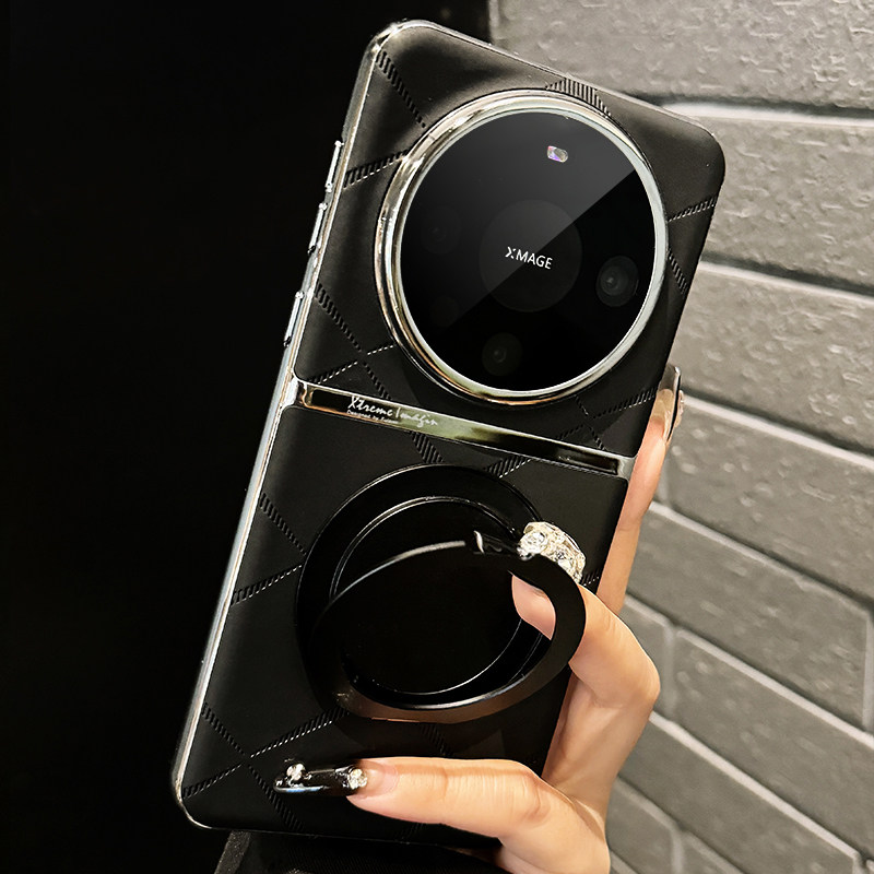 适用华为mate60手机壳新款素皮Mate60pro旋转磁吸支架mate70pro+外壳男女5g全包镜头por防摔MATE60高级保护套