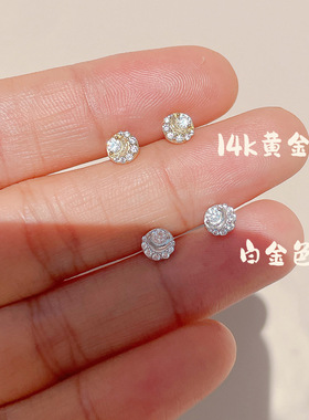 法国Gentle Motto日系轻奢双重月亮 简约新月钻石满钻 s925银镀