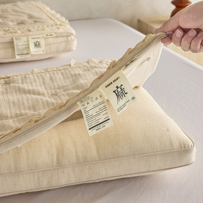 双层可拆花边棉麻蚕丝枕二合一可拆蚕丝棉麻枕头棉麻成人枕芯,淘宝优惠券,粉丝福利购,淘宝优惠卷