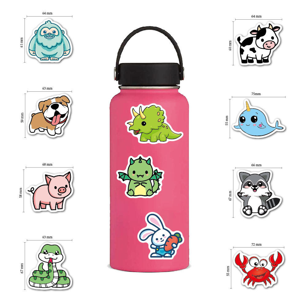 200枚个性卡通动物森林派对海洋生物贴纸小清新儿童行李箱保温水杯笔记本电脑电动车汽车头盔diy装饰贴画防水,淘宝优惠券,粉丝福利购,淘宝优惠卷