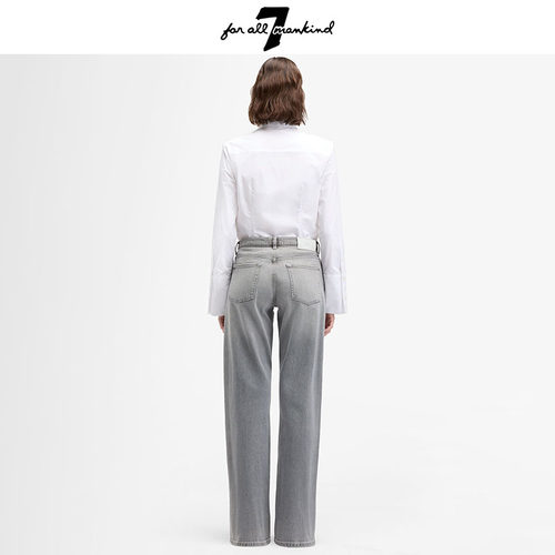 7 For All Mankind 26新品宽松直筒舒适版型高腰牛仔裤日常简约女 - 图3