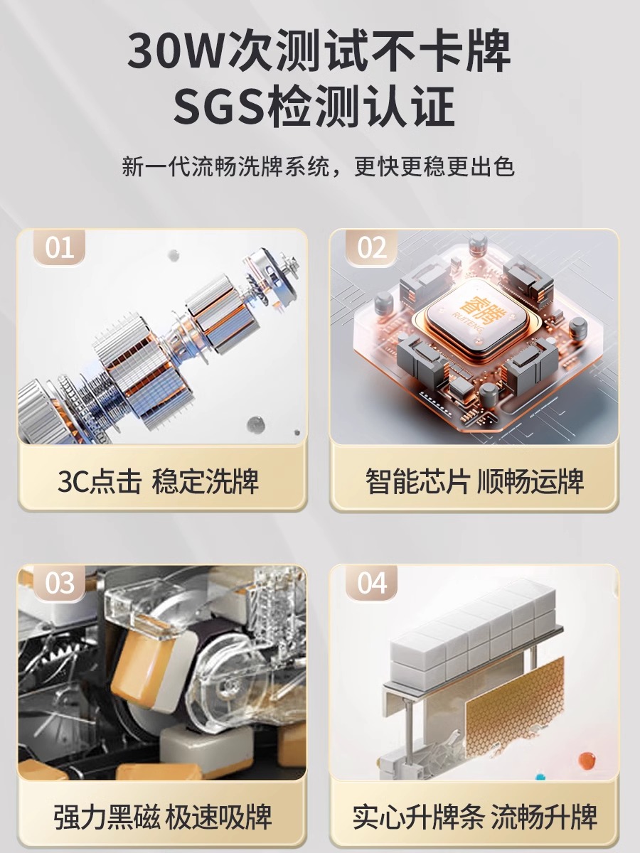 新款官方正品麻将机全自动家用四口电动麻将桌静音取暖折叠旗舰店 - 图1