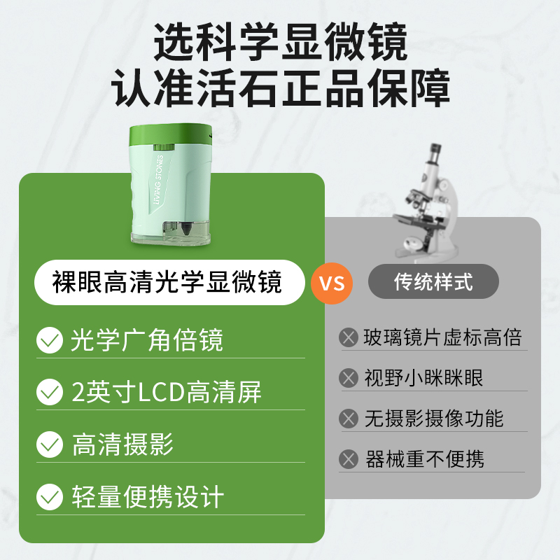 显微镜儿童科学专业级电子光学看细菌中小学生专用高清便携式手持-图3